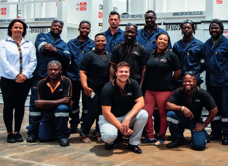 Bonita Botha and the Orca Fuel Team